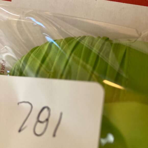 Womens Cato Crepey‎ V Neck Button Shirt 3/4 Sleeve Green L Polyester - Picture 10 of 10